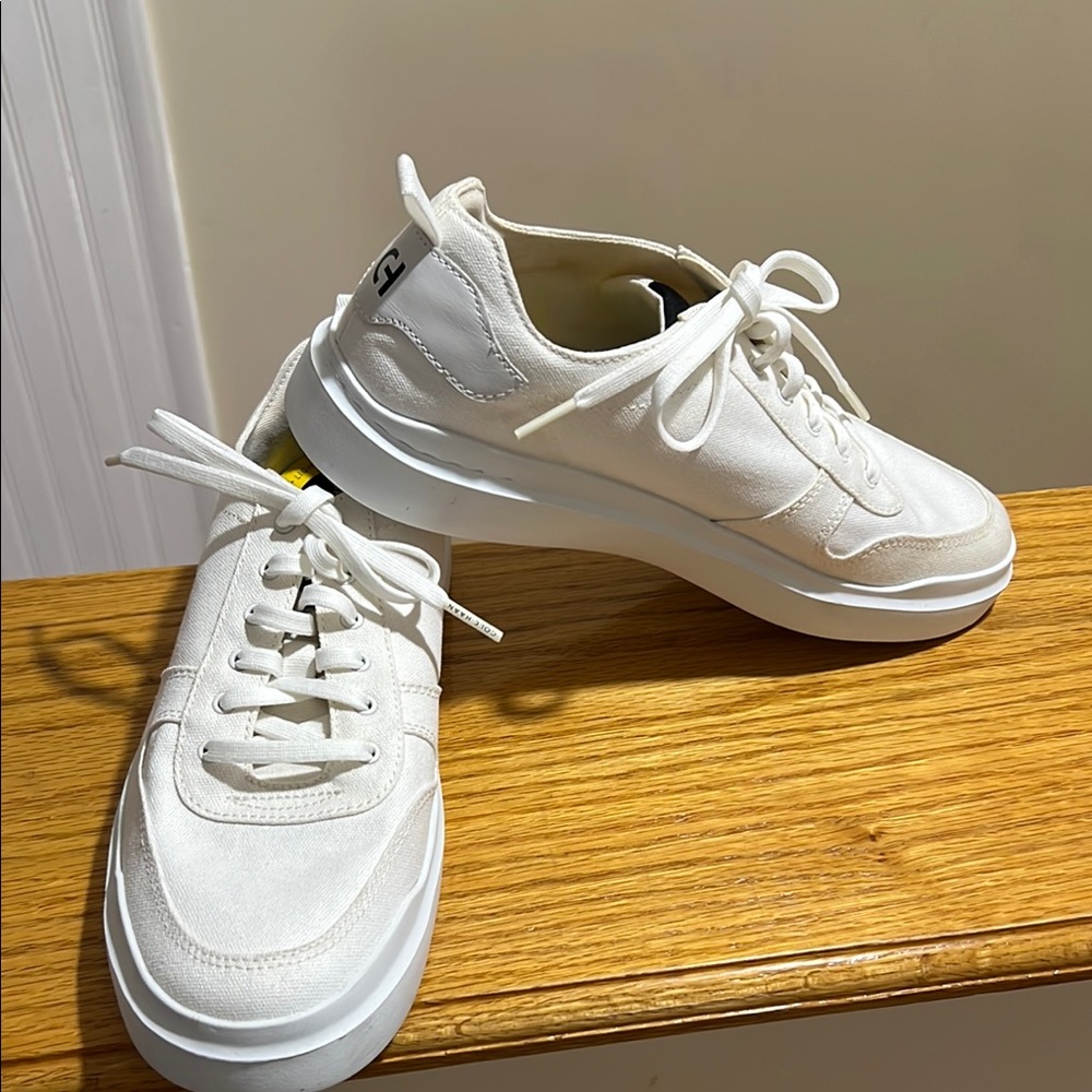 Cole Haan White Sneakers with Chunky Sole and Low-Top Design